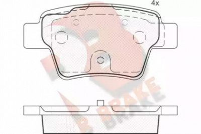 R BRAKE rb1765 -  Комплект тормозных колодок, дисковый тормоз